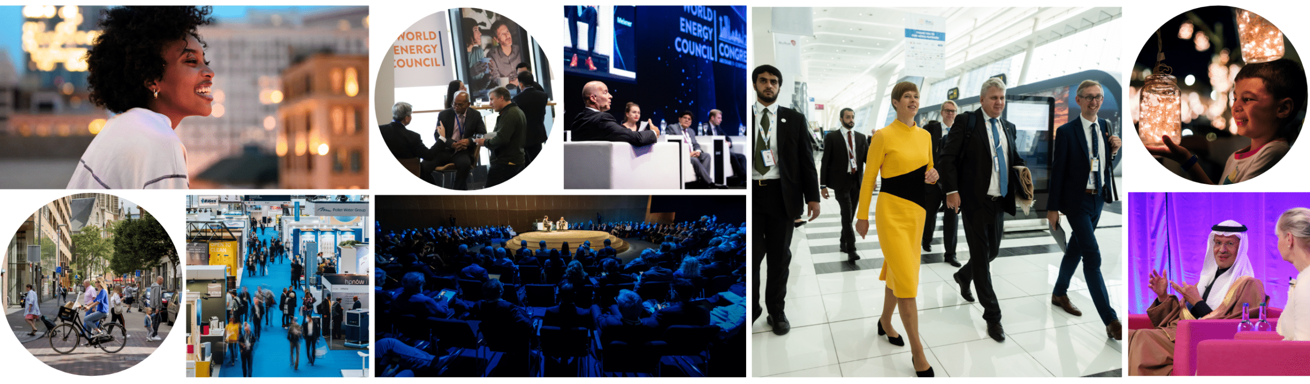 Collage image of previous World Energy Congress events