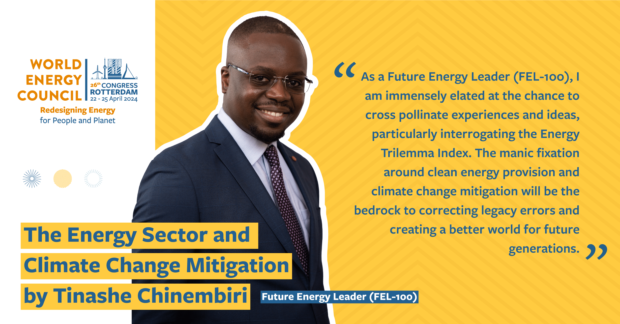 The energy sector and climate change mitigation by Tinashe Chinembiri banner