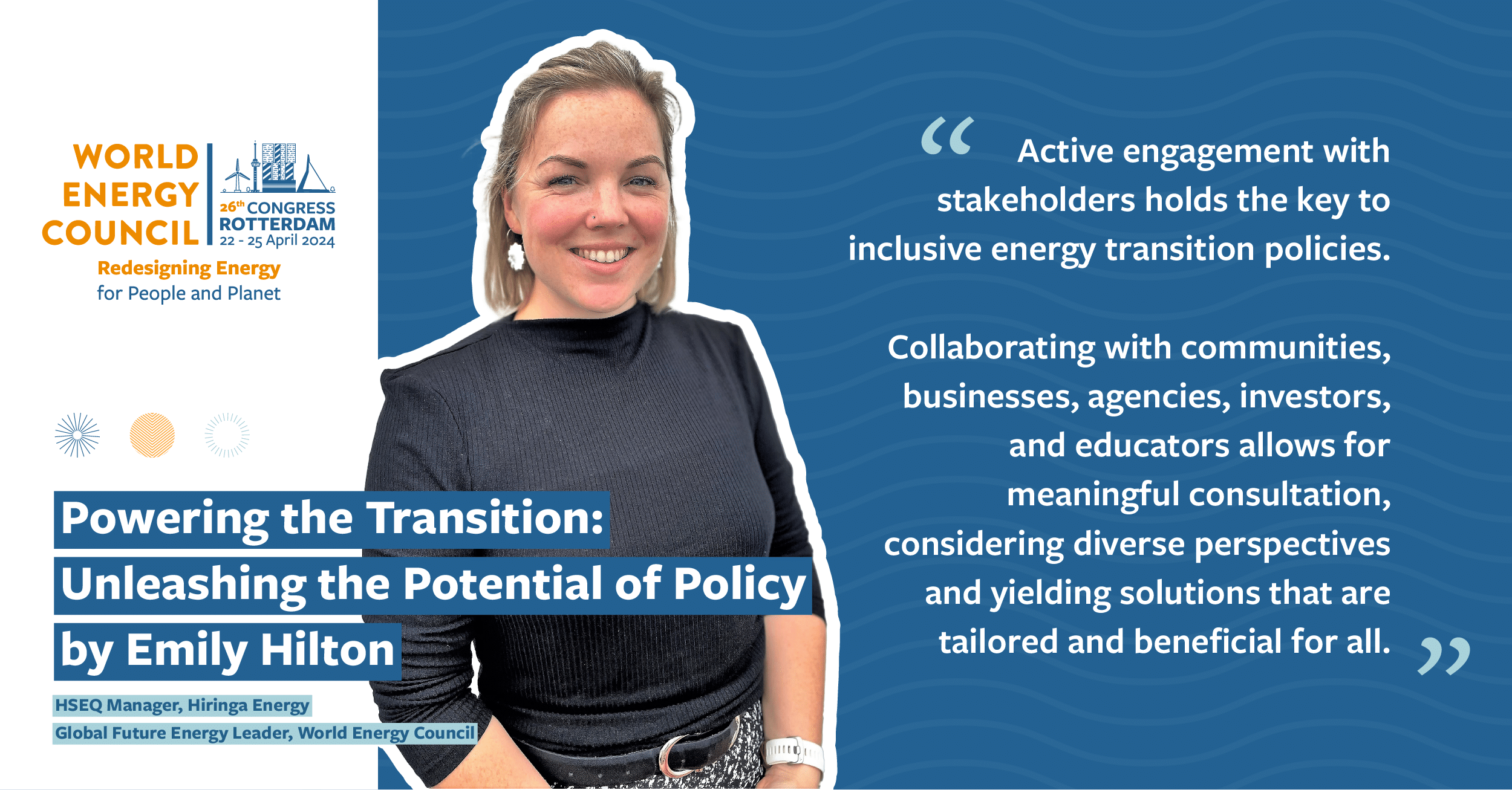 Portrait image of Emily Hilton and quote